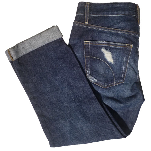 Joe's Jeans Womens Ex Lover Distressed Slim Crop Blue Denim Jeans Mid Rise Sz 26 - Picture 3 of 5